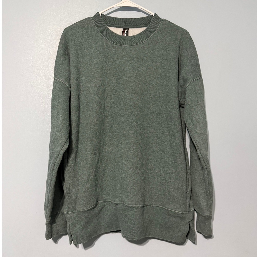 Kirkland Signature Men's M Crewneck with Pockets Sage Green Pullover